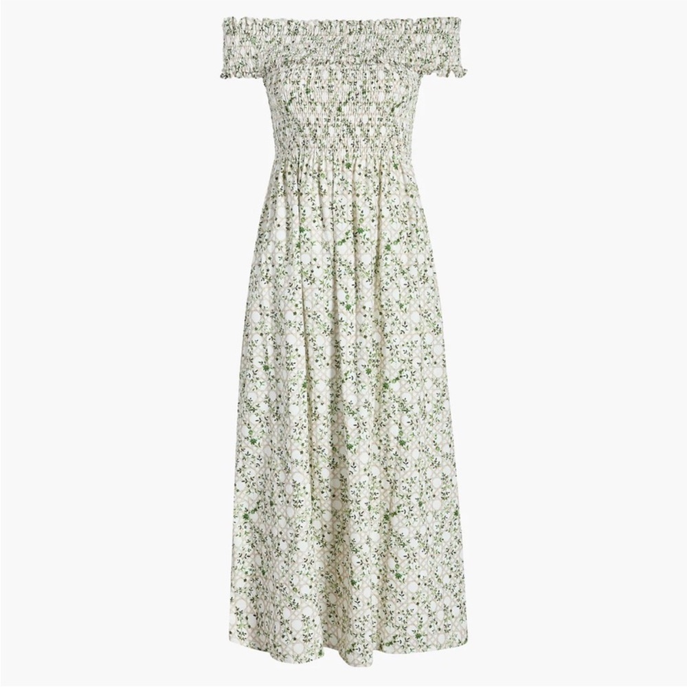 NWOT Hill House The Marguerite Nap Dress - Sand Basketweave Vine, Size Women’s L